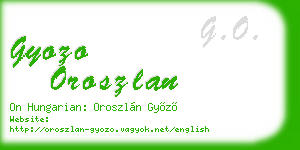 gyozo oroszlan business card