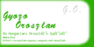 gyozo oroszlan business card